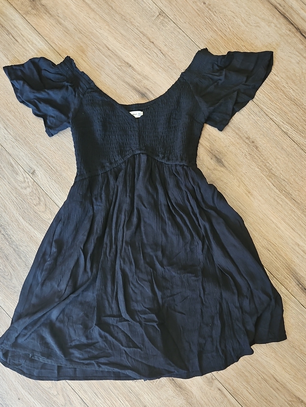 Hollister Xs Black Romper Playsuit Ruffle Arm